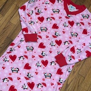 LOOK!!!Girls/Teens/Misses Penguin Fleece Nightgown PJ’S Pajamas Small 8/10 10/12